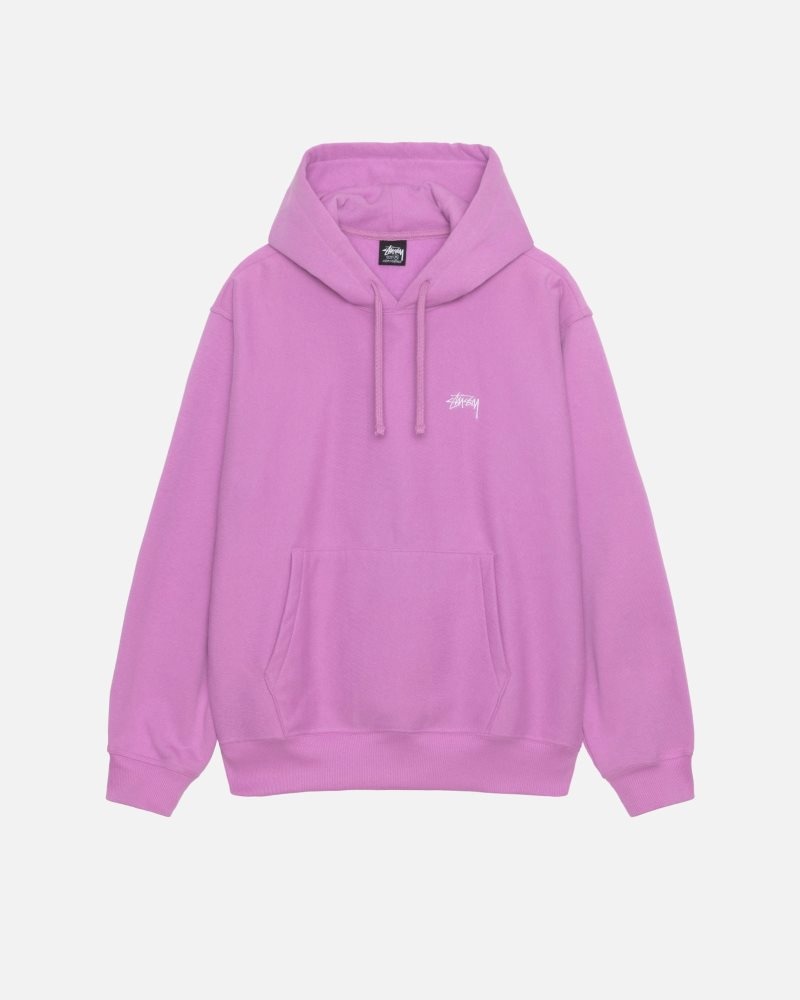 Sweat a Capuche Stussy Stock Logo Violet | WJL-9401611