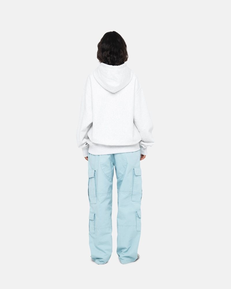 Sweat a Capuche Stussy Basic Applique Ash Heather | HRC-2799778