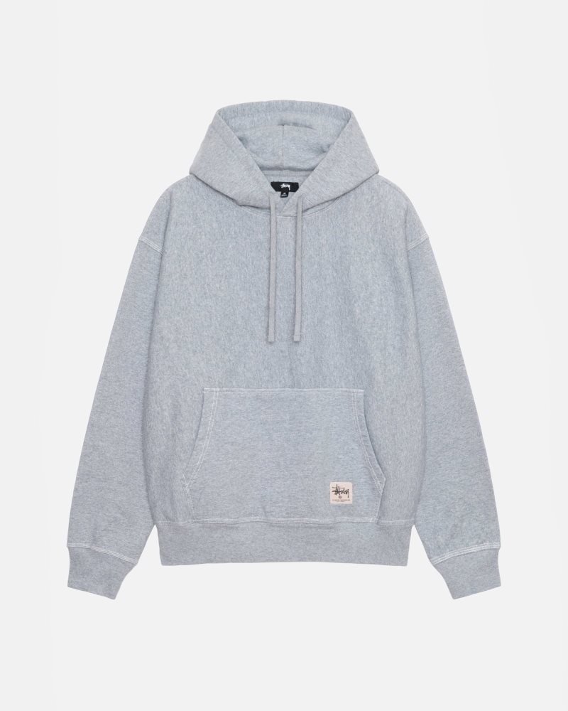 Sweat a Capuche Stussy Contrast Stitch Label Grise | RSS-8281228