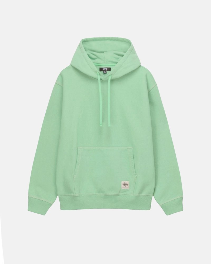 Sweat a Capuche Stussy Contrast Stitch Label Vert | MRW-4748576