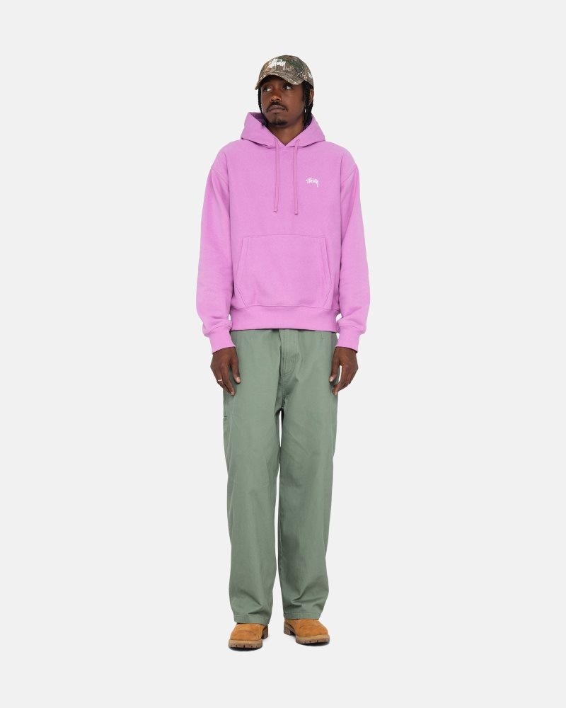 Sweat a Capuche Stussy Stock Logo Violet | WJL-9401611