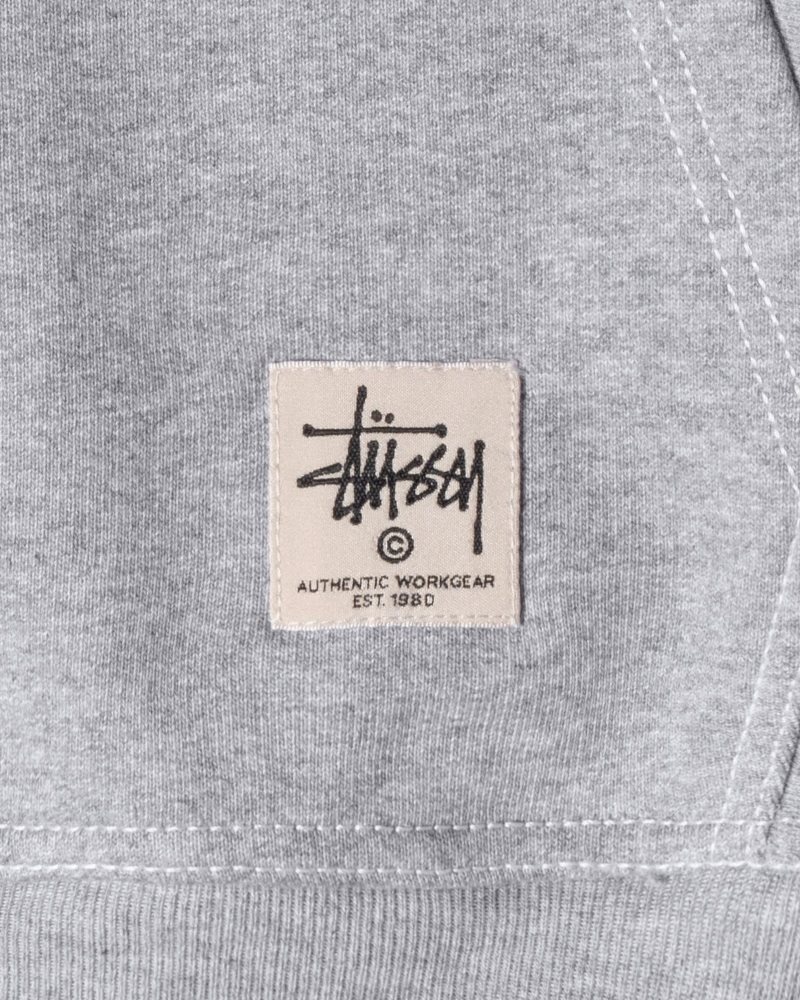 Sweat a Capuche Stussy Contrast Stitch Label Grise | RSS-8281228