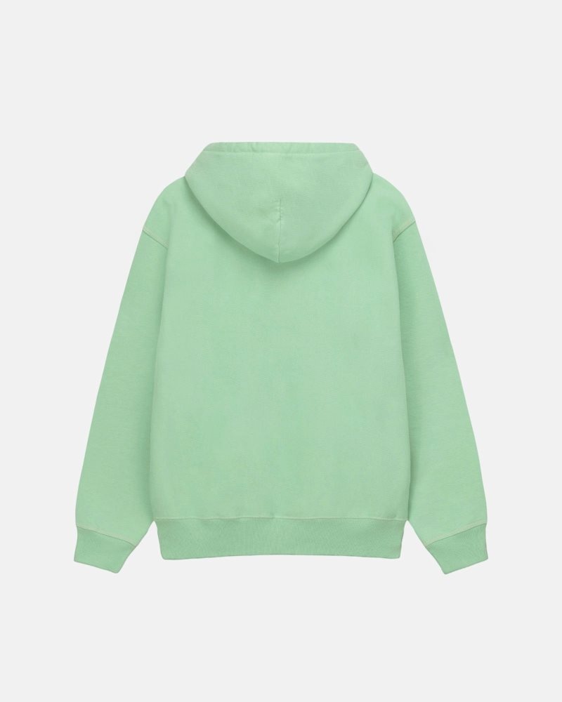 Sweat a Capuche Stussy Contrast Stitch Label Vert | MRW-4748576