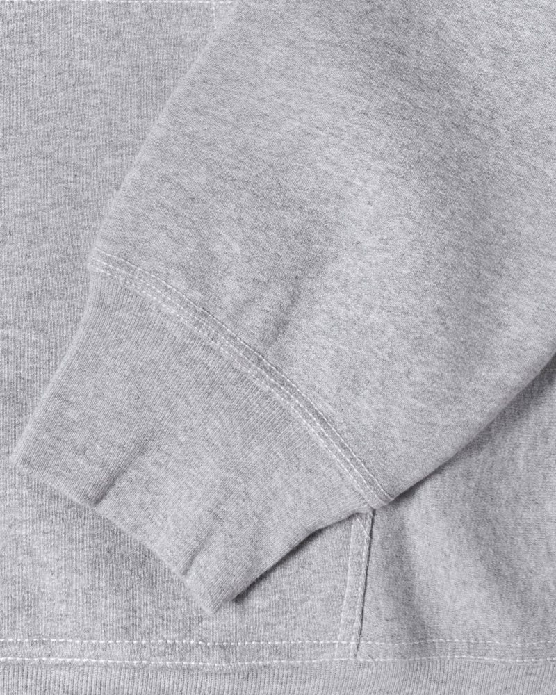 Sweat a Capuche Stussy Contrast Stitch Label Grise | RSS-8281228