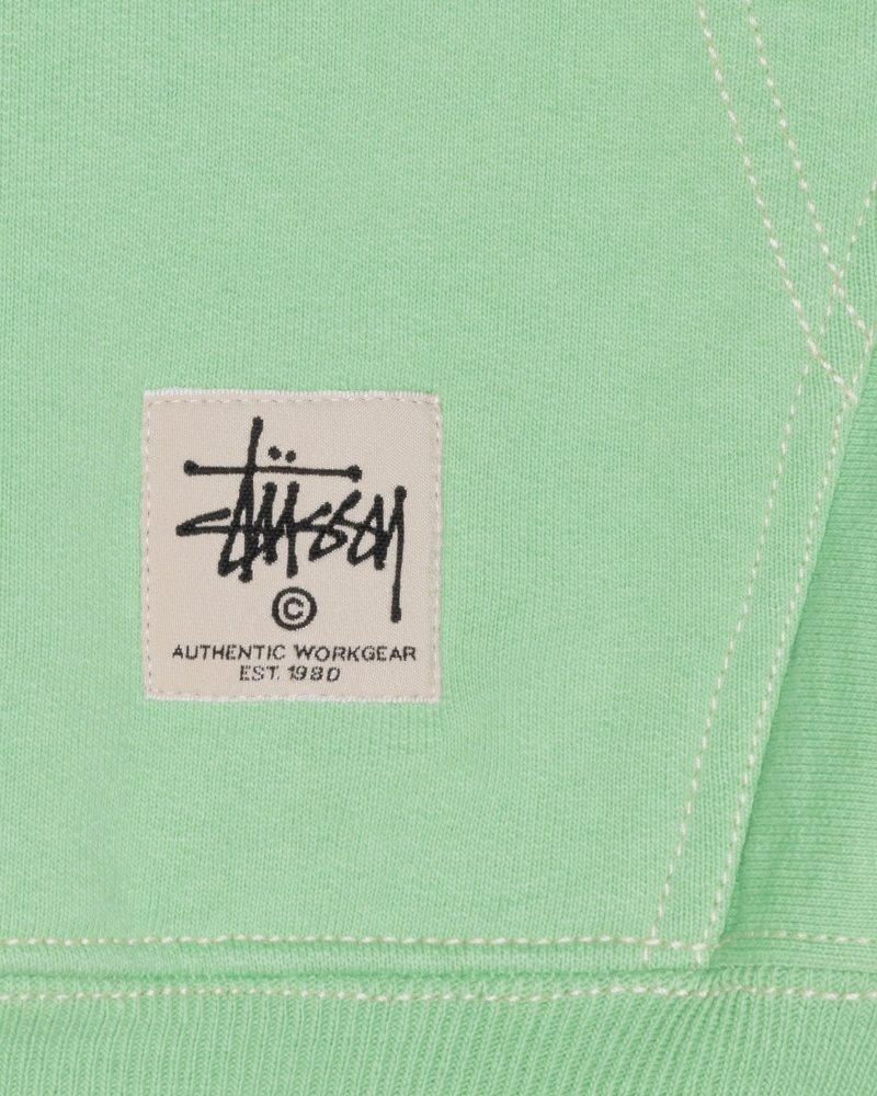 Sweat a Capuche Stussy Double Face Label Zip Vert | HGK-1802558