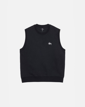 Gilet Stussy Stock Fleece Noir | SBP-4061943