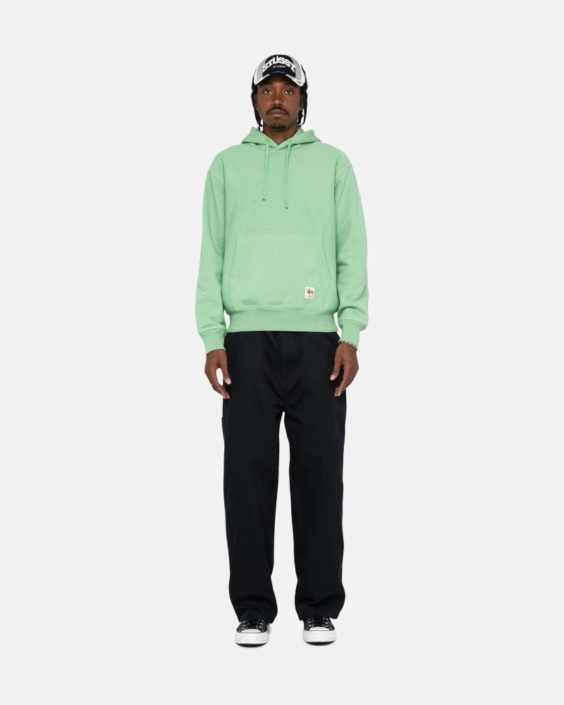 Sweat a Capuche Stussy Contrast Stitch Label Vert | MRW-4748576