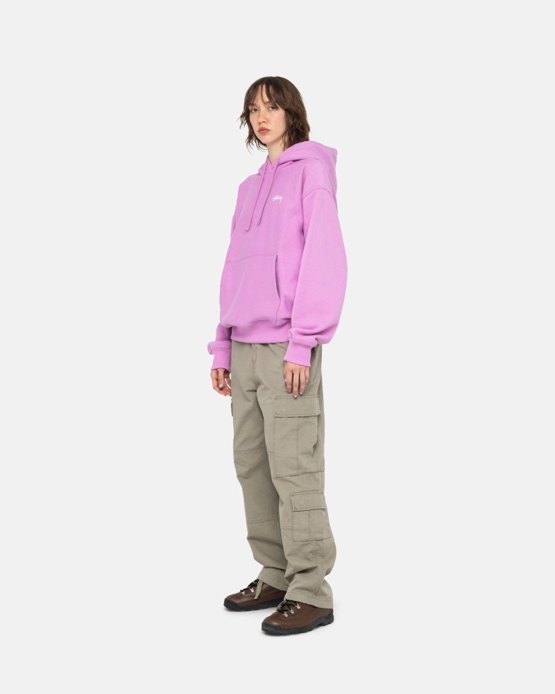 Sweat a Capuche Stussy Stock Logo Violet | WJL-9401611