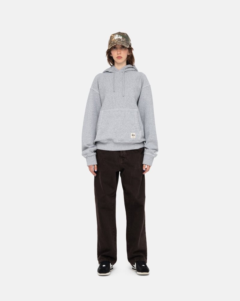 Sweat a Capuche Stussy Contrast Stitch Label Grise | RSS-8281228