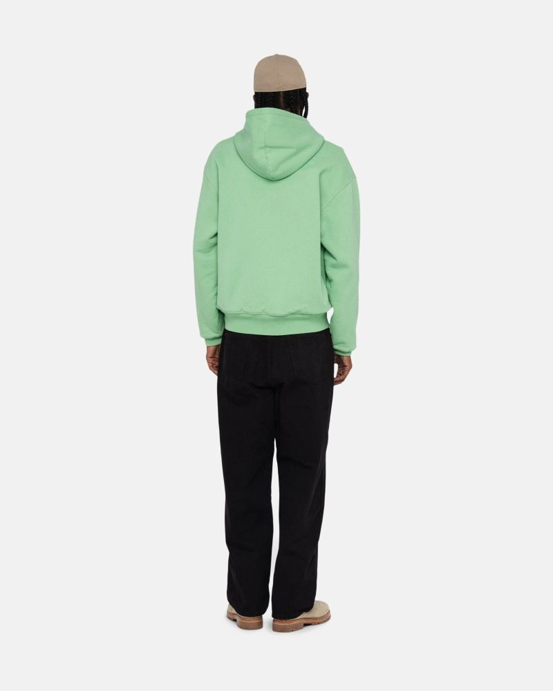 Sweat a Capuche Stussy Double Face Label Zip Vert | HGK-1802558