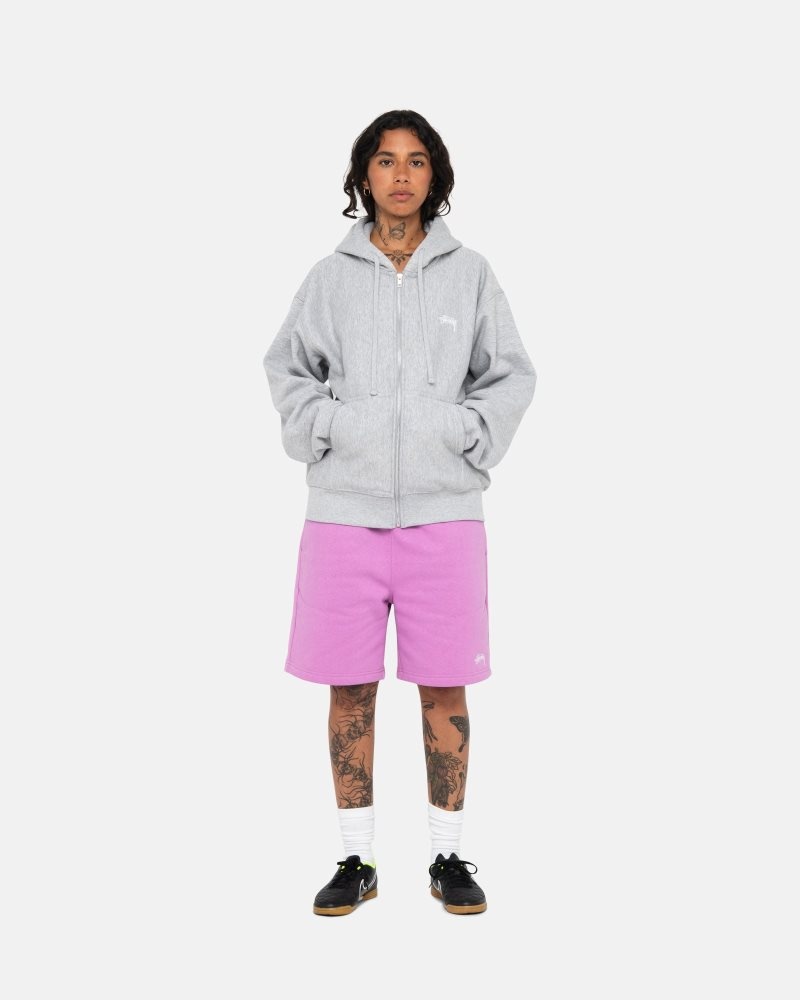 Short Stussy Stock Logo Sweat Violet | LYT-0143680