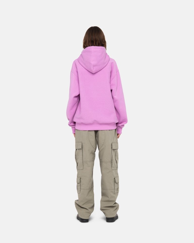 Sweat a Capuche Stussy Stock Logo Violet | WJL-9401611