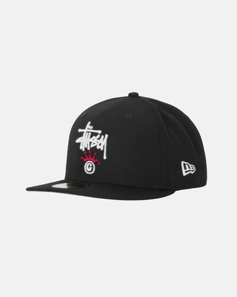 Casquettes Stussy New Era 59fifty Copyright Crown Noir | DTZ-8152193