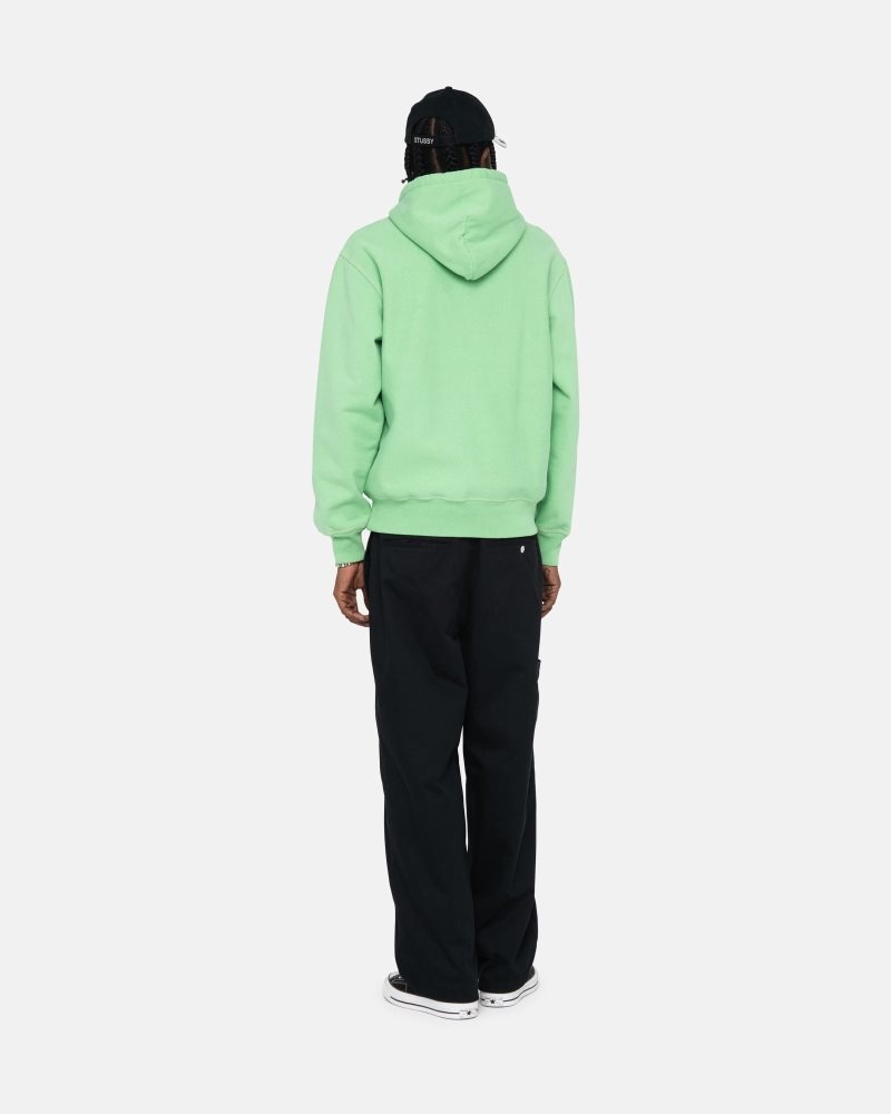 Sweat a Capuche Stussy Contrast Stitch Label Vert | MRW-4748576