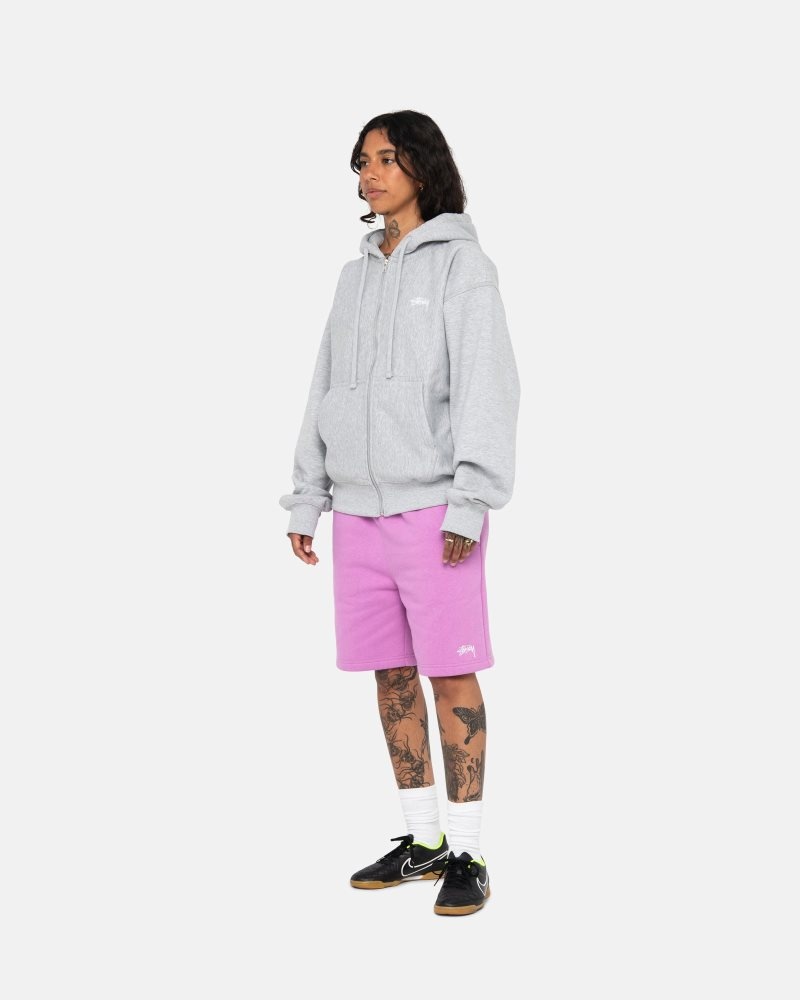 Short Stussy Stock Logo Sweat Violet | LYT-0143680