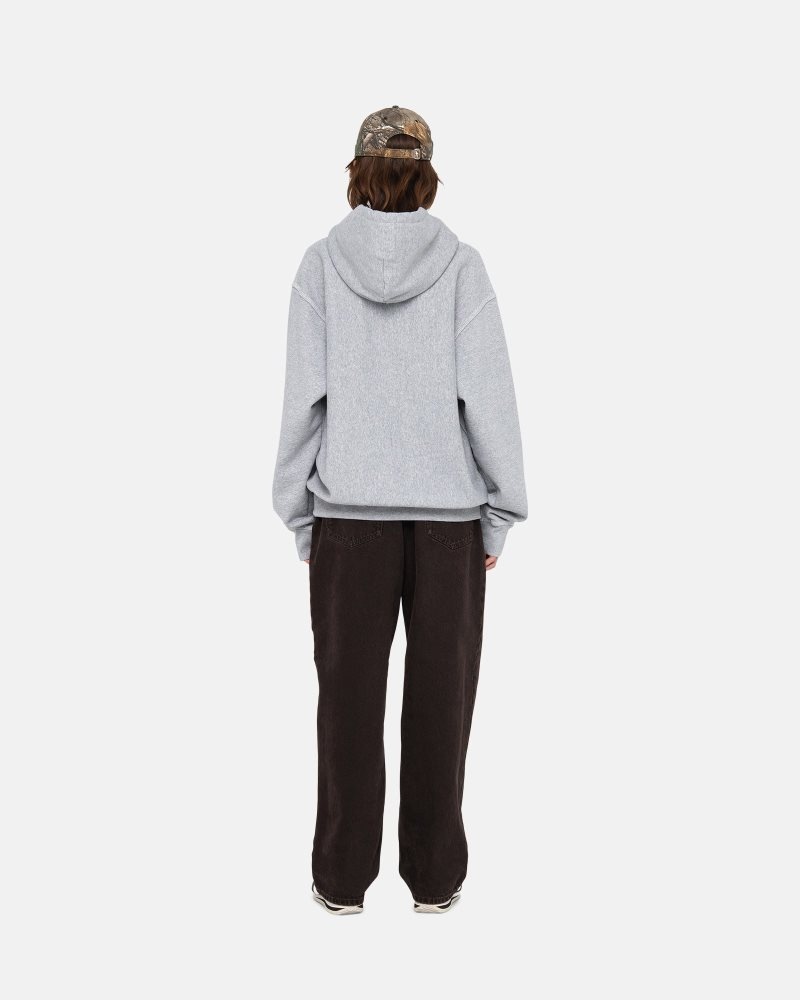 Sweat a Capuche Stussy Contrast Stitch Label Grise | RSS-8281228