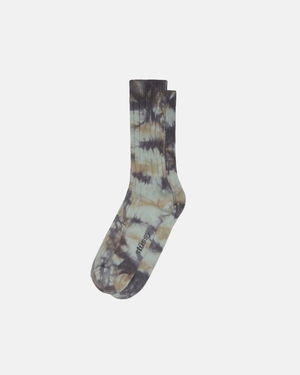 Chaussettes Stussy Multi Dyed Nervuré Cloud/Sand | AEZ-8093702