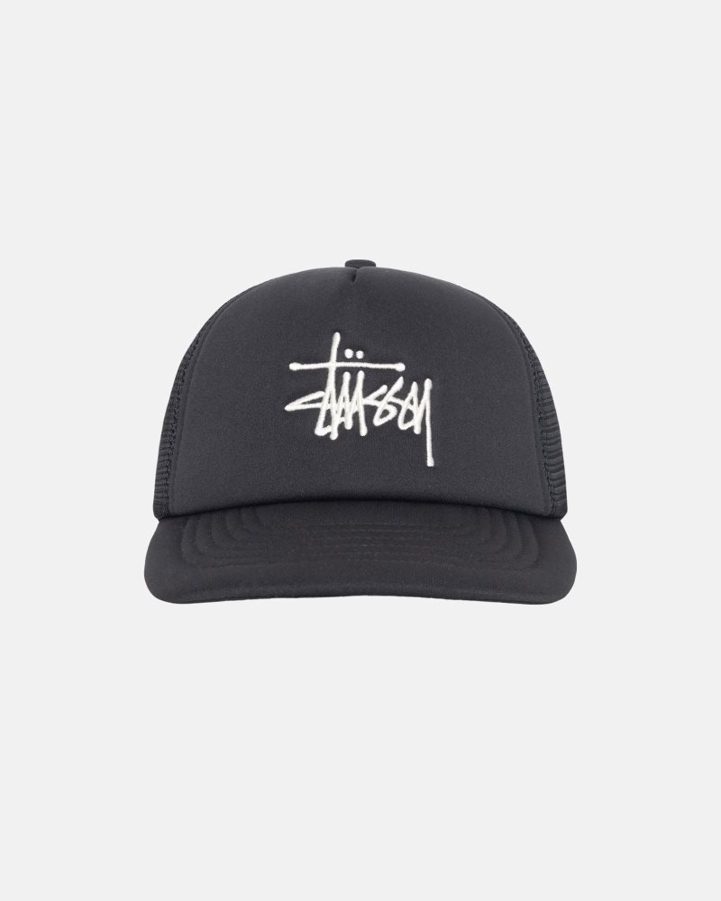 Casquettes Stussy Trucker Big Basic Snapback Noir | YBX-3179184