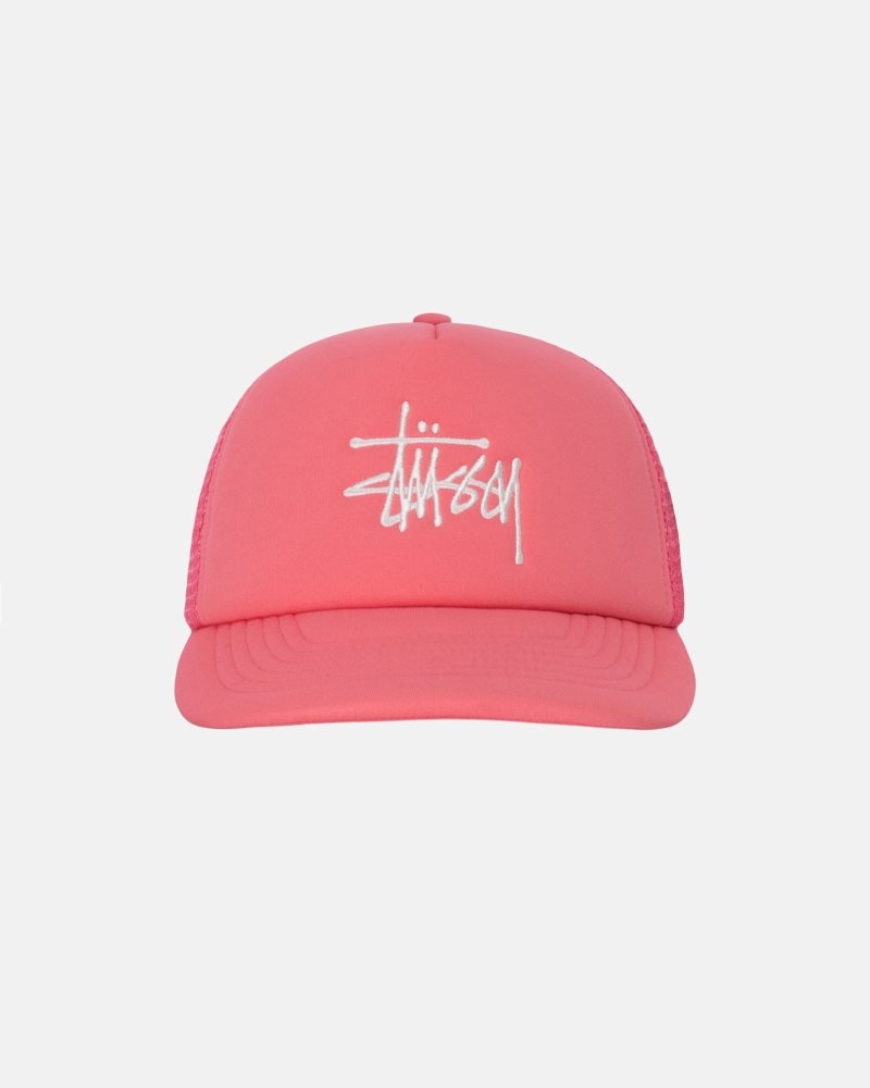 Casquettes Stussy Trucker Big Basic Snapback Rose | GUW-0016697