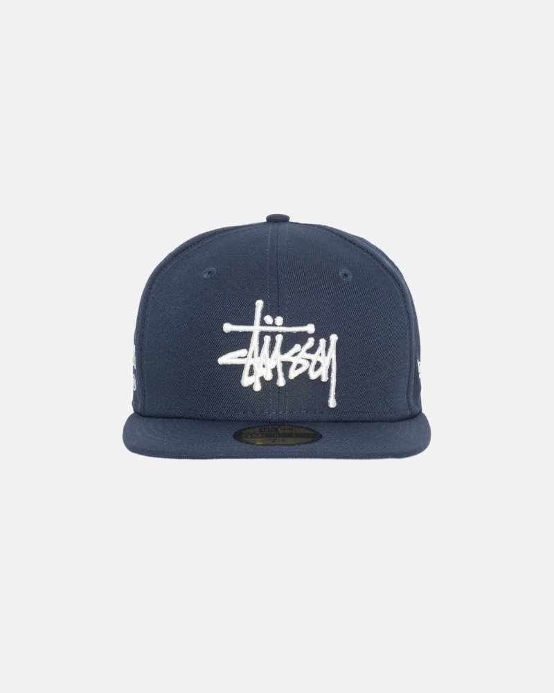 Casquettes Stussy New Era 59fifty Authentic Bleu Marine | STL-3443112