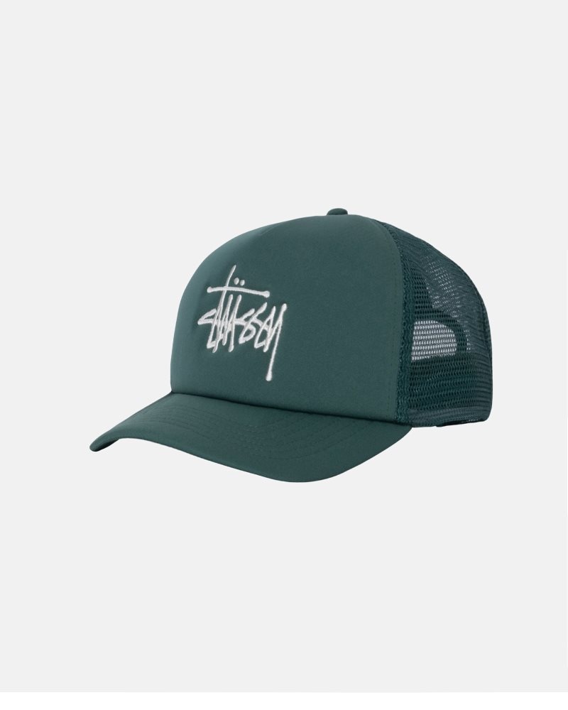 Casquettes Stussy Trucker Big Basic Snapback Pine | MVS-7991445