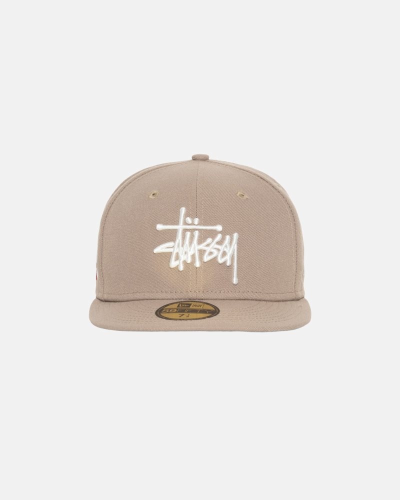 Casquettes Stussy New Era 59fifty Authentic Kaki | YVT-6391087