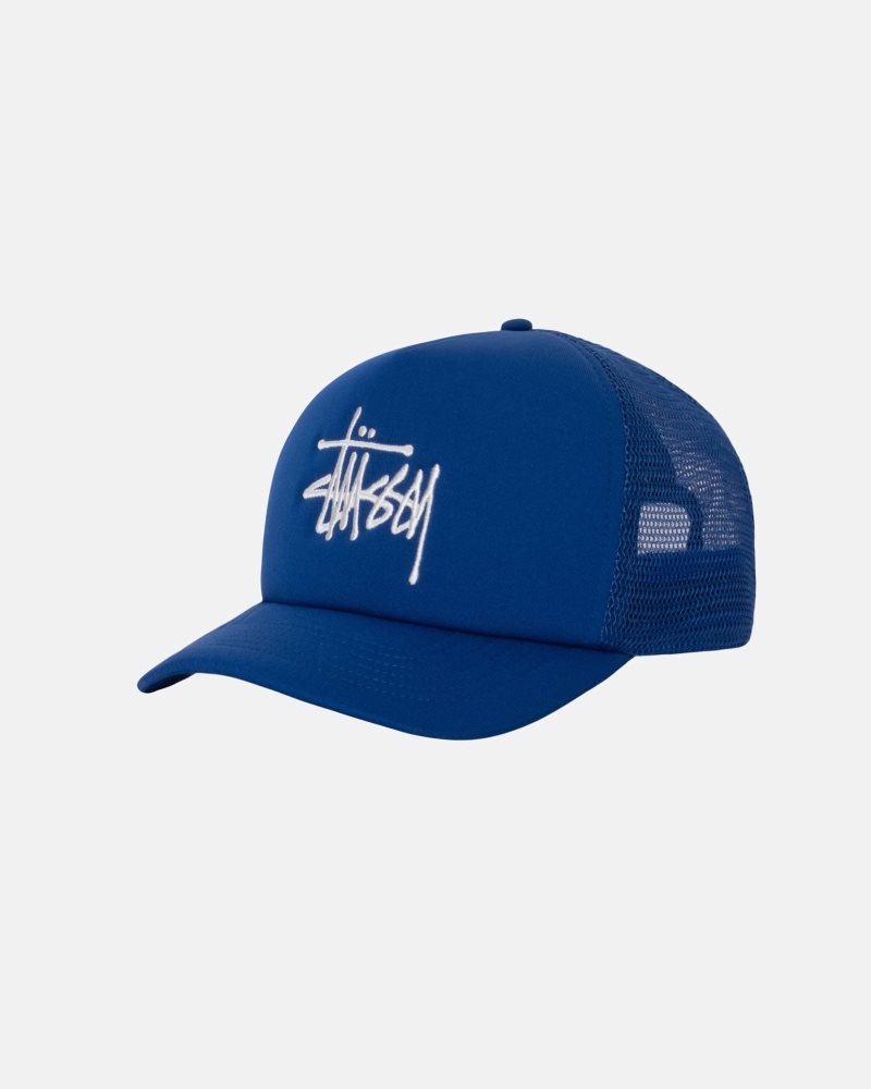 Casquettes Stussy Trucker Big Basic Snapback Bleu Royal | ATH-8069247