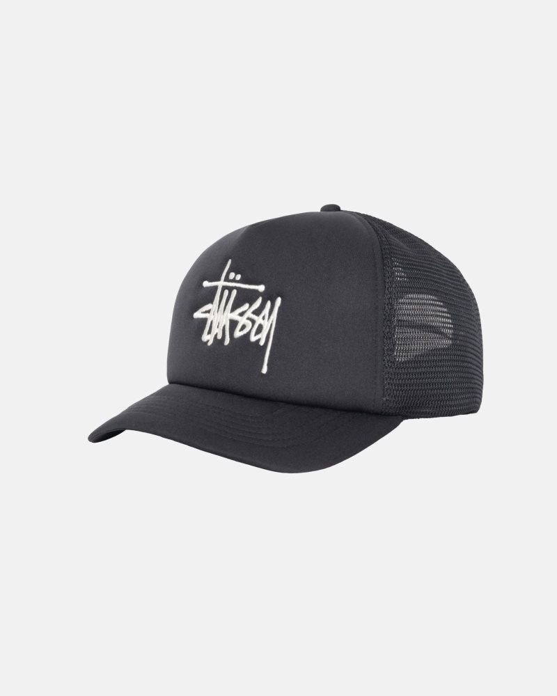 Casquettes Stussy Trucker Big Basic Snapback Noir | YBX-3179184