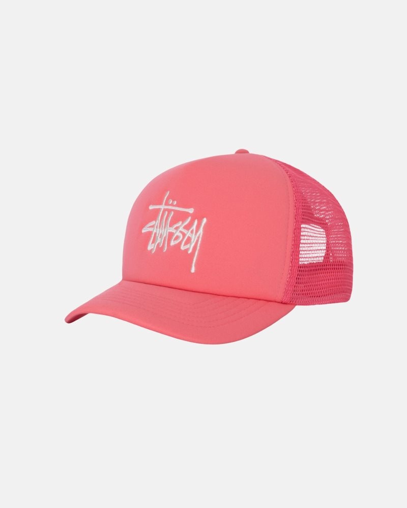 Casquettes Stussy Trucker Big Basic Snapback Rose | GUW-0016697