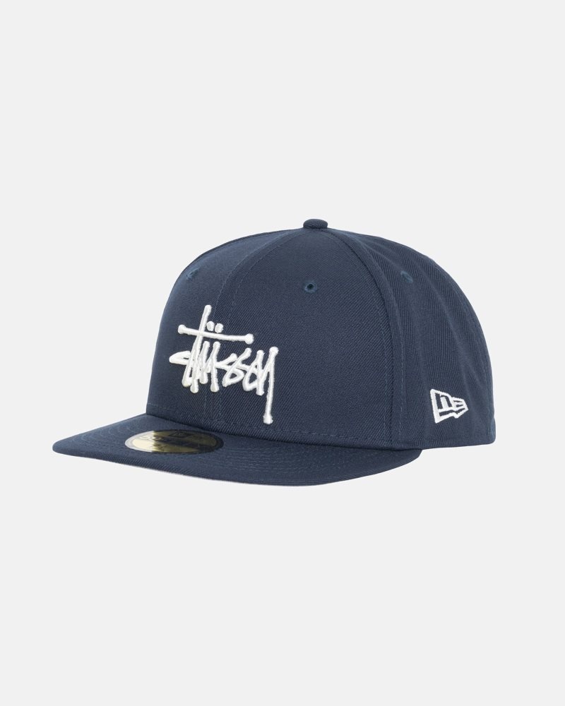 Casquettes Stussy New Era 59fifty Authentic Bleu Marine | STL-3443112