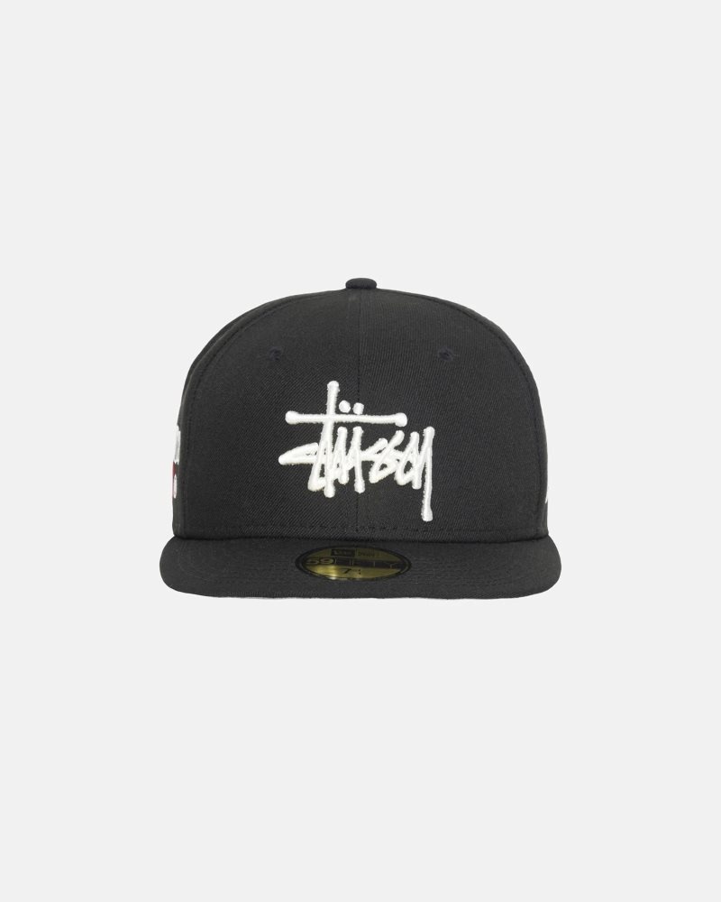 Casquettes Stussy New Era 59fifty Authentic Noir | UMV-9451943