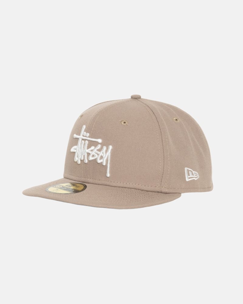 Casquettes Stussy New Era 59fifty Authentic Kaki | YVT-6391087