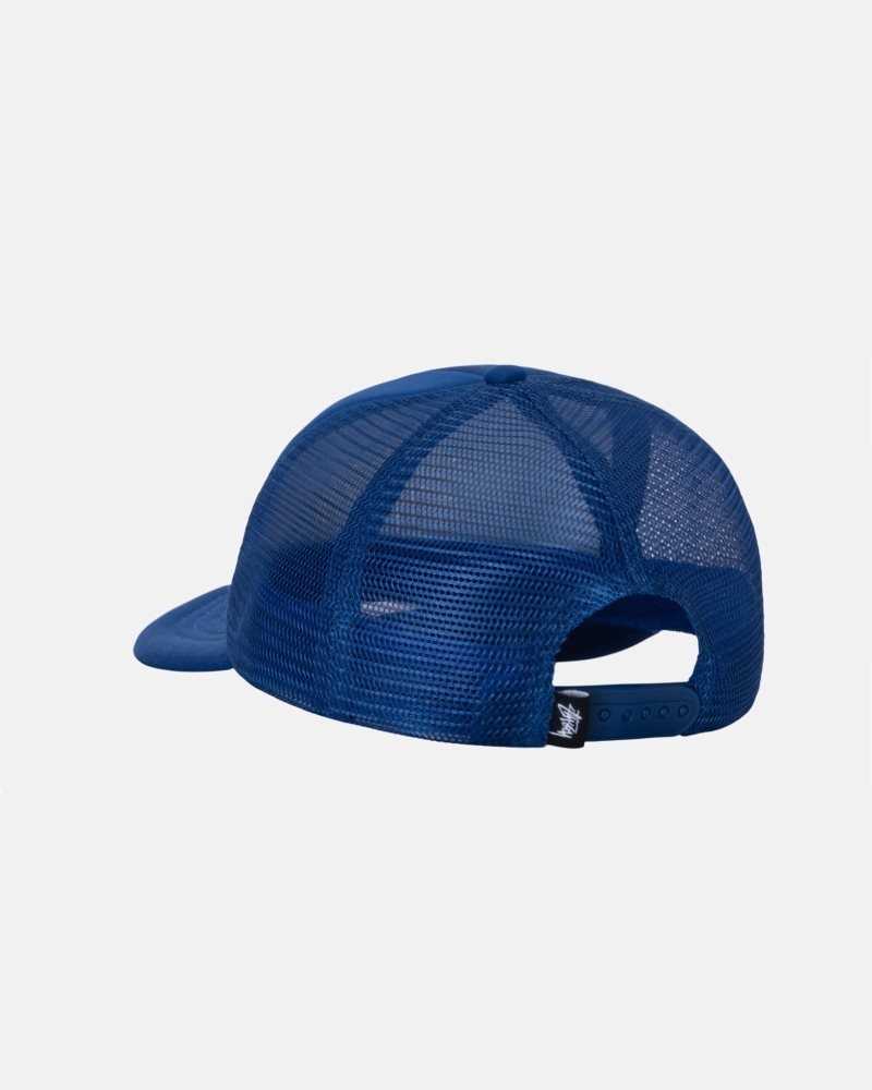 Casquettes Stussy Trucker Big Basic Snapback Bleu Royal | ATH-8069247