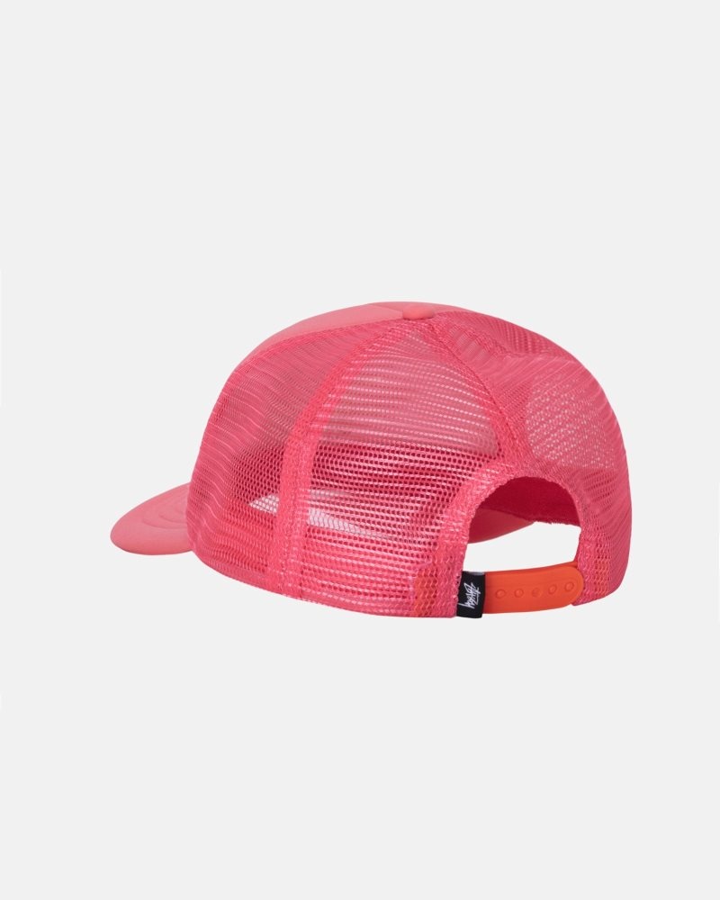 Casquettes Stussy Trucker Big Basic Snapback Rose | GUW-0016697