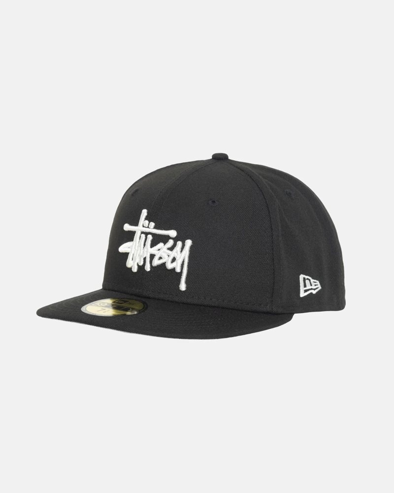 Casquettes Stussy New Era 59fifty Authentic Noir | UMV-9451943