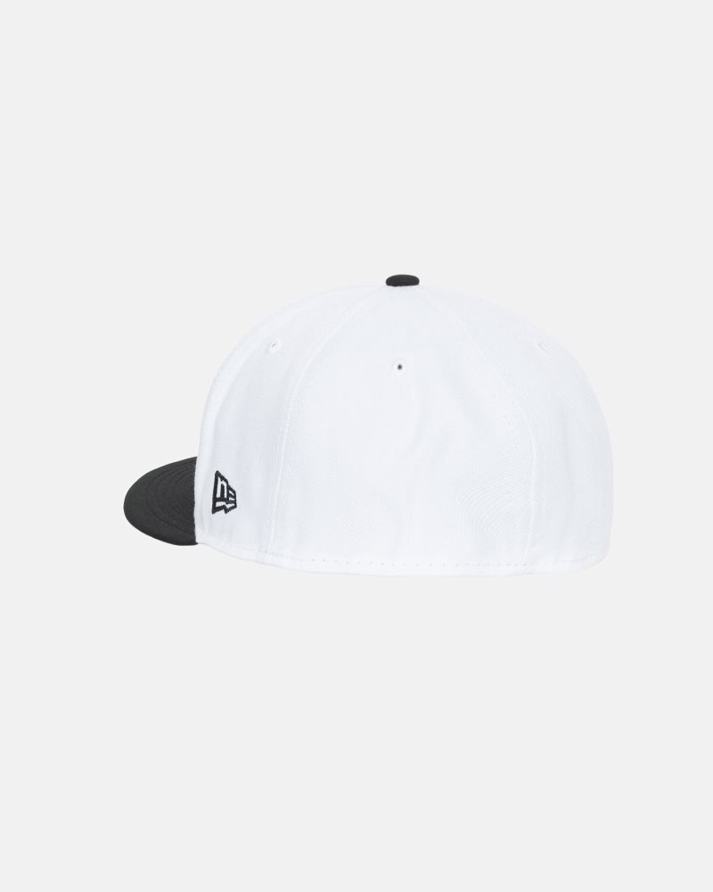 Casquettes Stussy New Era 59fifty Curly S White/Black | CCR-9303404