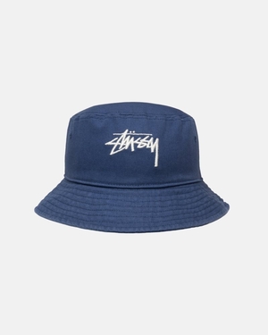 Chapeau Stussy Bucket Big Stock Bleu Marine Clair | KLE-1014184