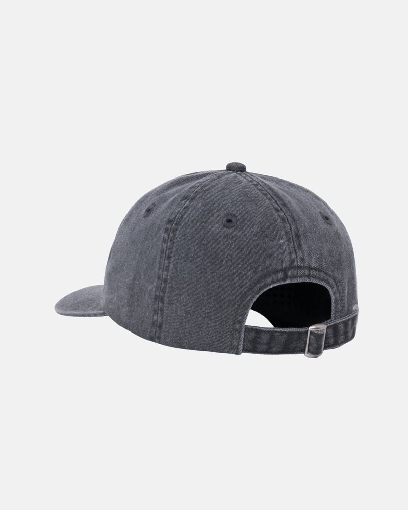 Casquettes Stussy Low Pro Basic Washed Strapback Charcoal | BUE-5713745