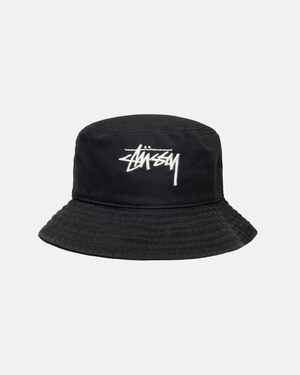 Chapeau Stussy Bucket Big Stock Noir | MXA-3205587