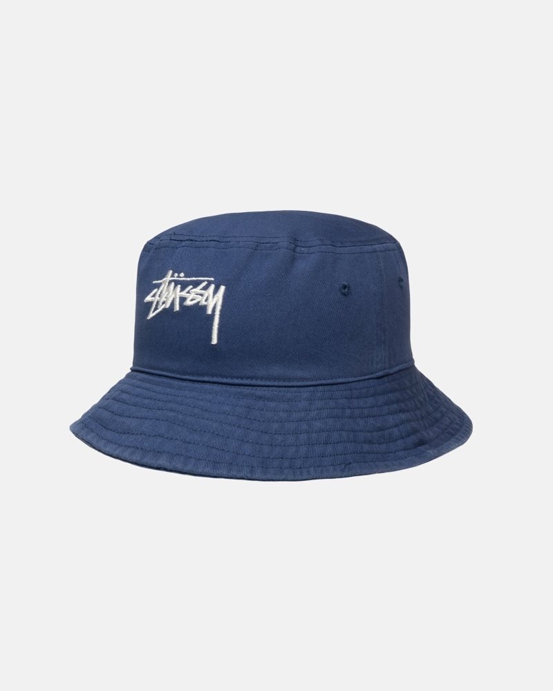 Chapeau Stussy Bucket Big Stock Bleu Marine Clair | KLE-1014184