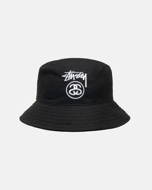 Chapeau Stussy Deep Bucket Stock Lock Noir | VWE-0525955