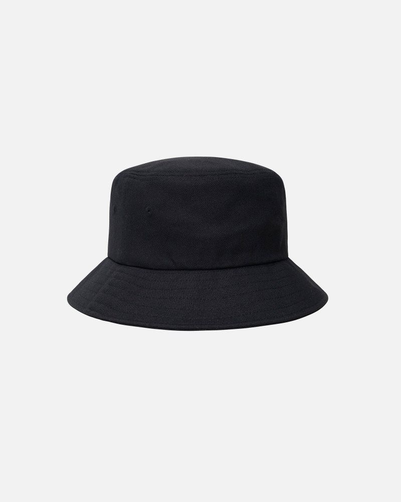 Chapeau Stussy Bucket Big Stock Noir | MXA-3205587