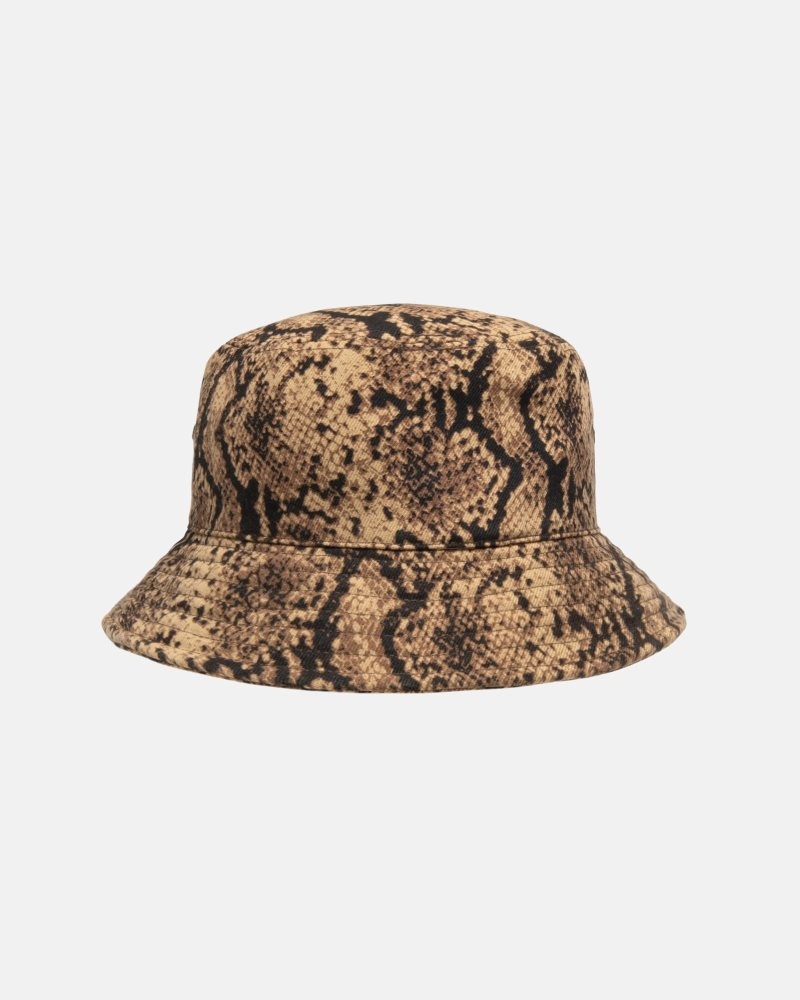 Chapeau Stussy Deep Bucket Stock Lock Marron | MBT-5977754