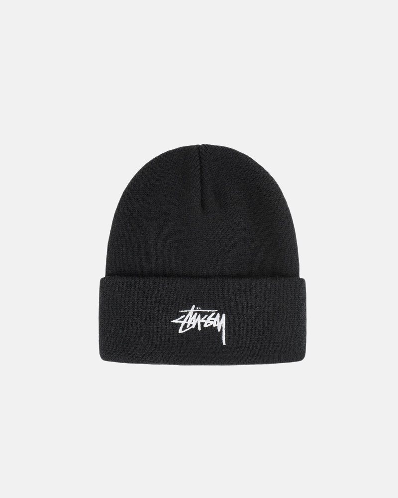 Bonnet Stussy Cuff Stock Noir | KTW-5767442