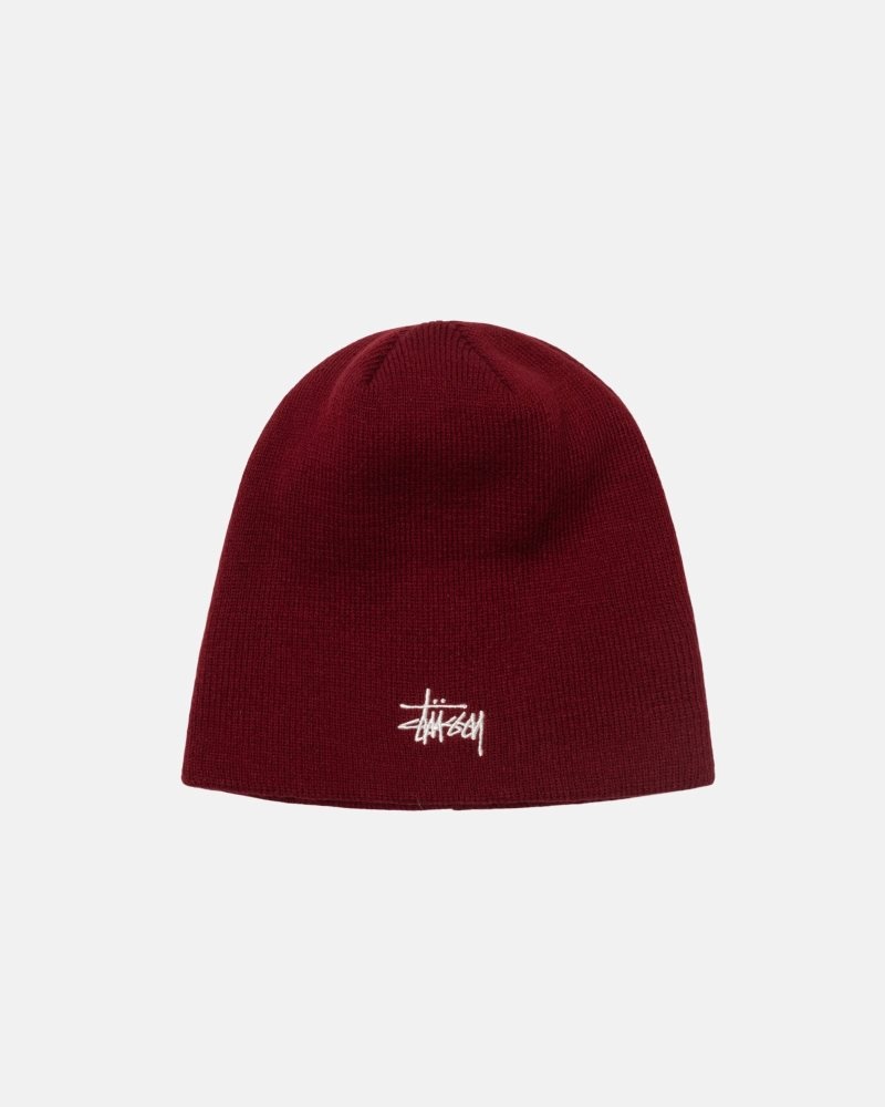 Casquettes Stussy Skull Basic Bordeaux | YIY-1542795