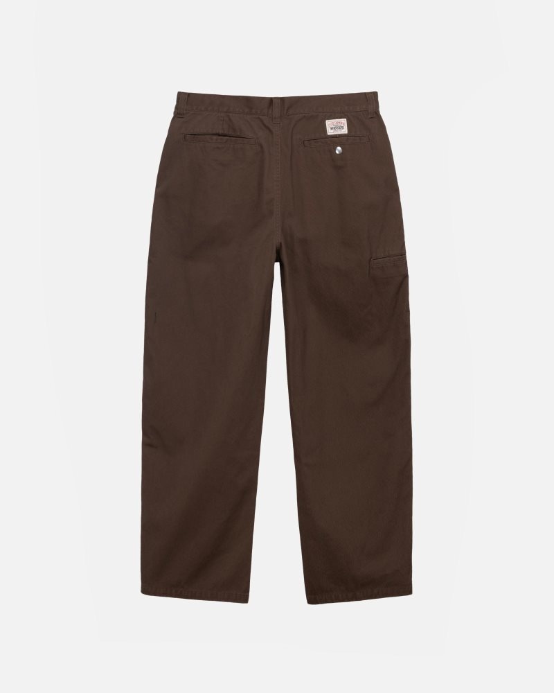 Pantalon Stussy Workgear Twill Marron | ISZ-3740582