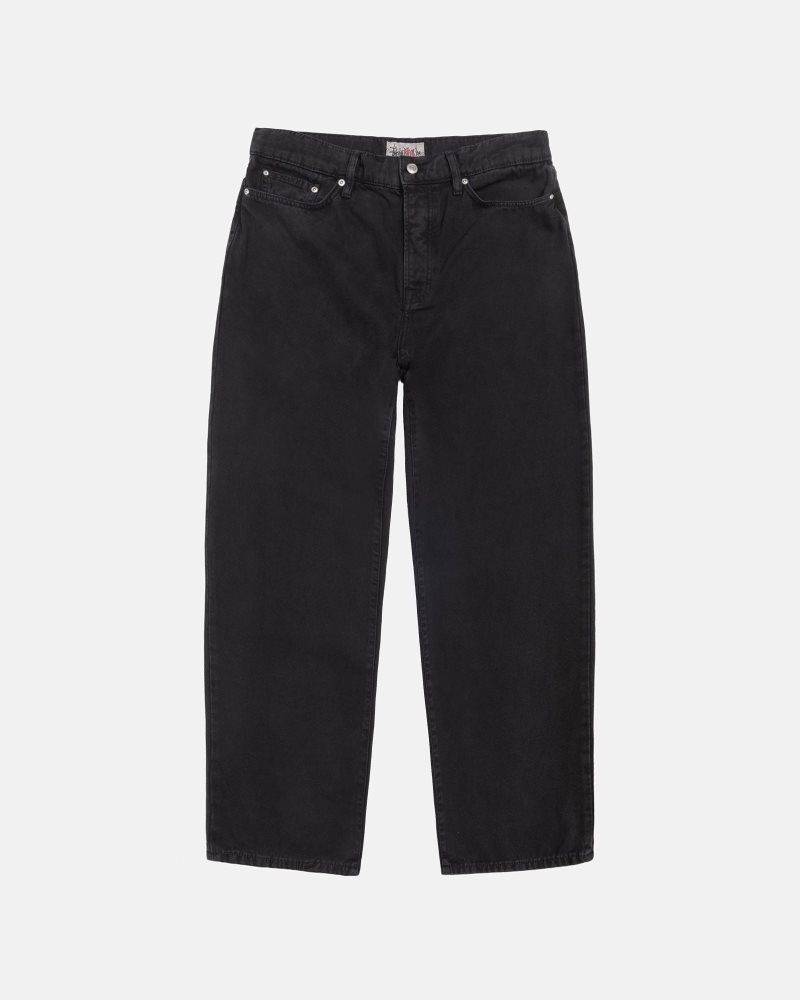 Jean Stussy Big Ol' Washed Tela Noir | TBW-5083332