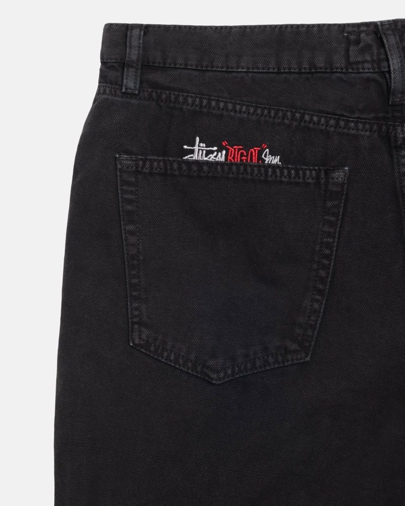 Jean Stussy Big Ol' Washed Tela Noir | TBW-5083332