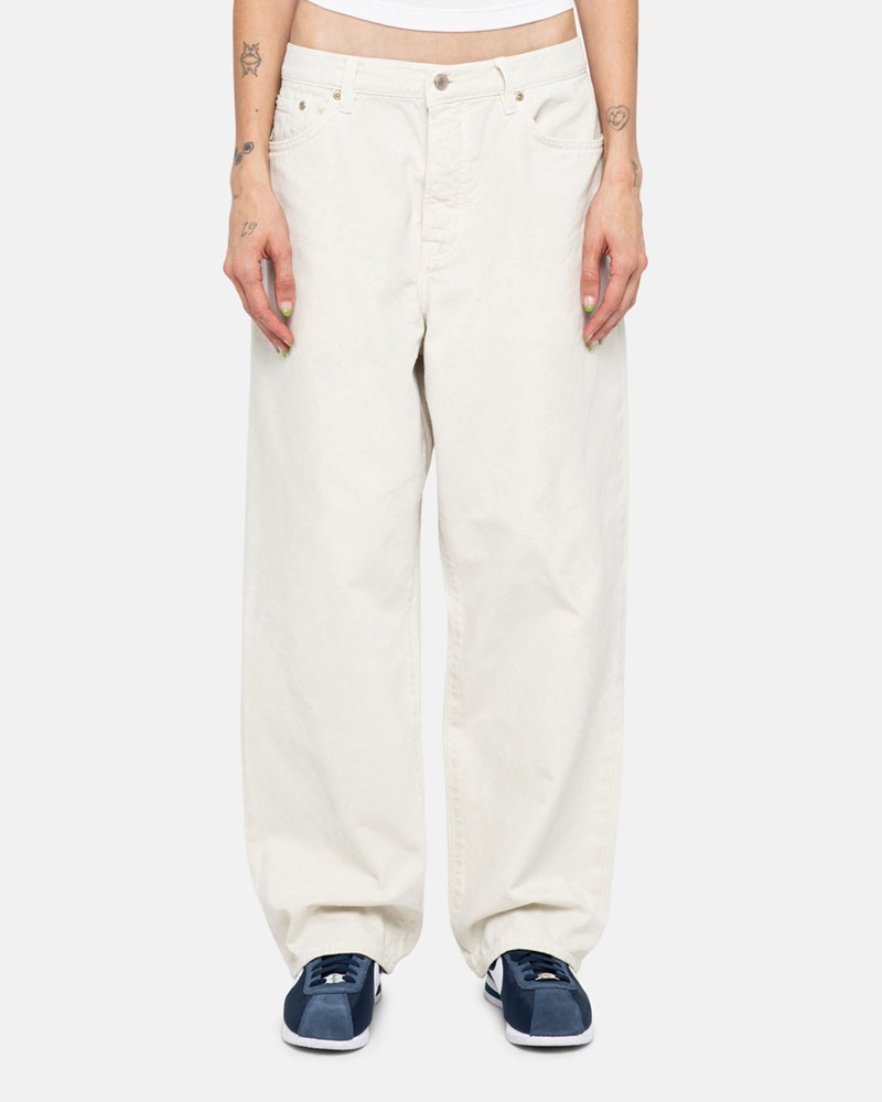 Jean Stussy Big Ol' Washed Tela Bone | QJA-3218930