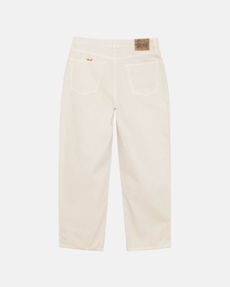 Jean Stussy Big Ol' Washed Tela Bone | QJA-3218930